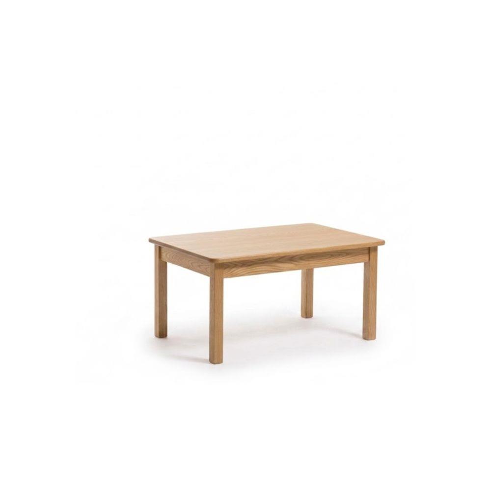 Low Rectangular Coffee Table With Straight Legs